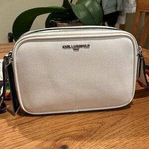 KARL LAGERFELD PARIS WHITE CROSSBODY. NWT
